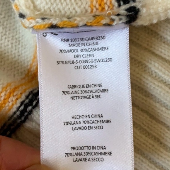 Nwt Equipment Elder Striped Cashmere Cardigan Sweater - Picture 6 of 7